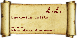 Levkovics Lolita névjegykártya